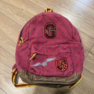 Red and Brown Harry Potter Griffindor Backpack with Patches